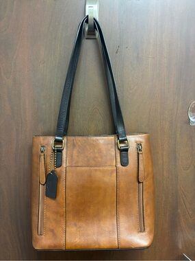 Cameleon Hephaestus Tyche Leather Tote | Brown & Black | EUC